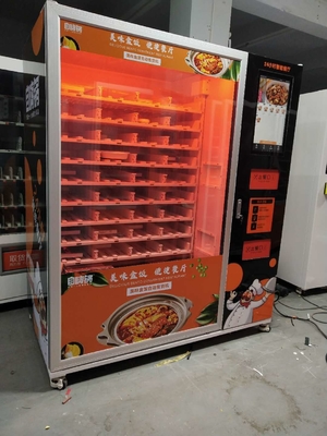 एयरपोर्ट ऑफिस के लिए 3000W फास्ट हीटिंग सेल्फ सर्विस पिज्जा वेंडिंग मशीन और हॉट फूड वेंडिंग मशीन