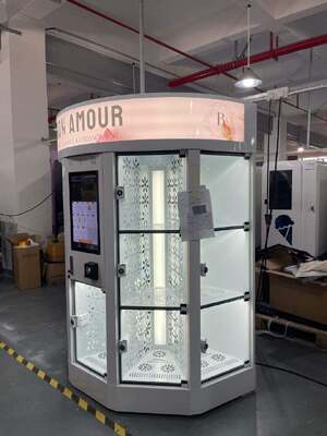 हेलो ताजा फूल वेंडिंग मशीन सफेद 13 लॉकर बड़ा गुलदस्ता शॉपिंग मॉल के लिए गर्म बिक्री क्रेडिट कार्ड भुगतान प्रणाली