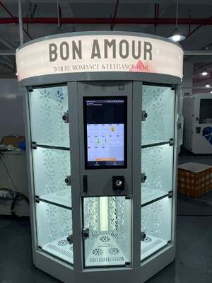 हेलो ताजा फूल वेंडिंग मशीन सफेद 13 लॉकर बड़ा गुलदस्ता शॉपिंग मॉल के लिए गर्म बिक्री क्रेडिट कार्ड भुगतान प्रणाली