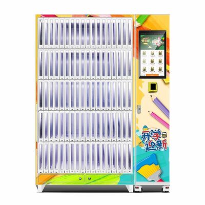 हेलो बुक वेंडिंग मशीन जिसमें इंटेलिजेंट इलेक्ट्रॉनिक लॉक और मोटी पारदर्शी विस्फोट-प्रूफ कैबिनेट डोर है