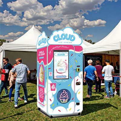 Haloo ice cream vending machines with top light box and worm gear reducer, Embraco 1.5P compressor imported from Brazil