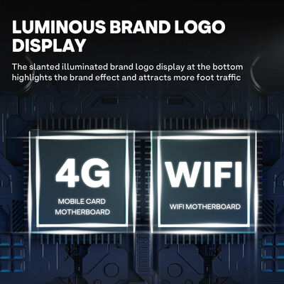 हेलो 24 ग्रिड स्मार्ट वेंडिंग लॉकर मोटी जस्ती शीट बाहरी खोल और शीतलन प्रणाली के साथ तीन परत कांच का दरवाजा