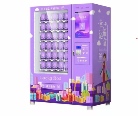 सीई सर्टिफिकेट रंगीन ब्यूटी ब्लाइंड बॉक्स वेंडिंग मशीन 220V एलईडी लाइट के साथ